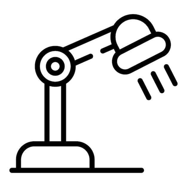 Icono de lámpara escolar Contorno icono de vector de lámpara escolar para diseño web aislado sobre fondo blanco