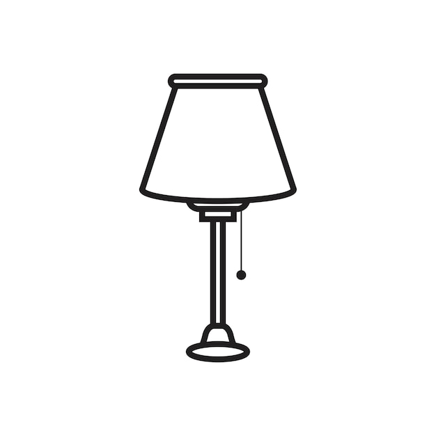 El icono de la lámpara de escritorio es una ilustración vectorial plana.