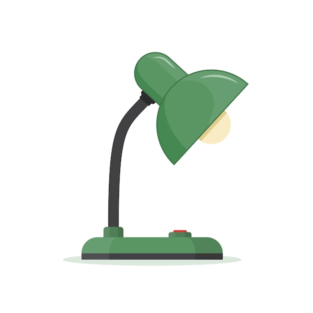 Icono de lámpara de escritorio en estilo plano Ilustración vectorial de foco en un fondo aislado Concepto de negocio de letrero de bombilla