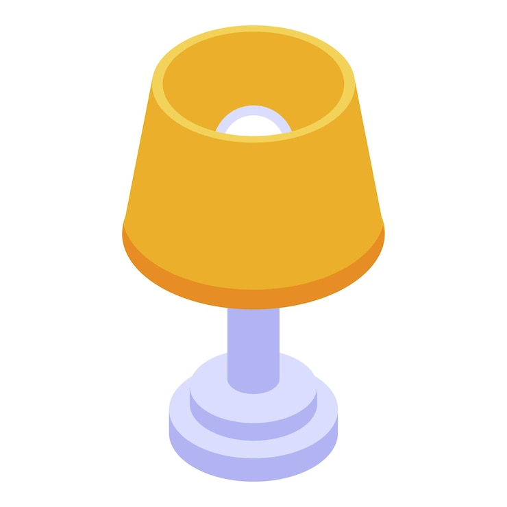 Vector icono de lámpara de escritorio para niños isométrico de icono de vector de lámpara de escritorio para niños para diseño web aislado sobre fondo blanco