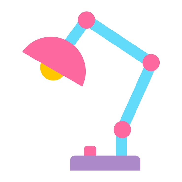Vector icono de la lámpara de mesa