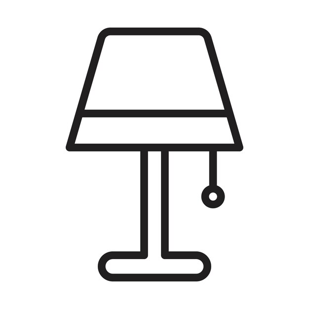 Icono de la lámpara de noche Contorno delgado sencillo