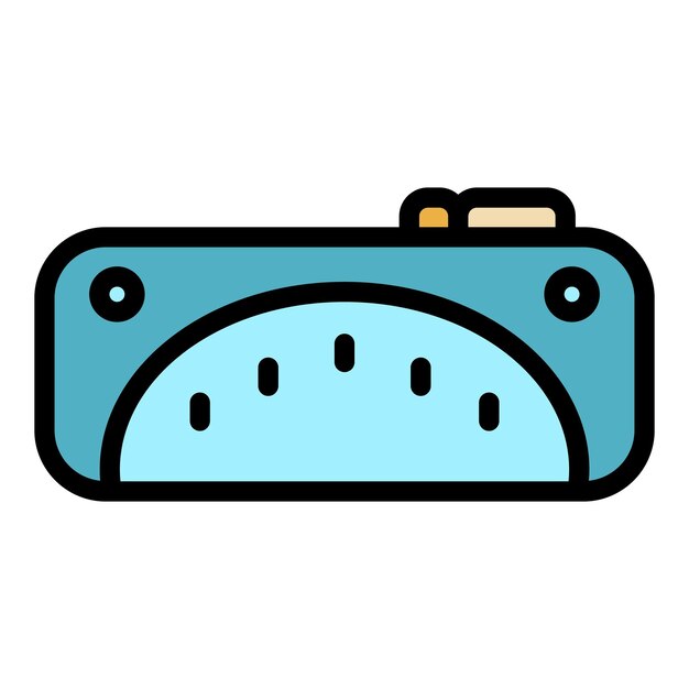 Icono de lámpara de uñas Contorno lámpara de uñas vector icono color plano aislado