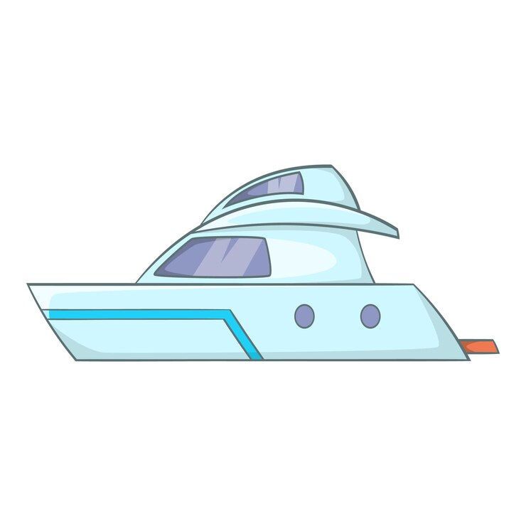 Vector icono de lancha eléctrica de planeo ilustración de dibujos animados del icono vectorial de lancha motora de planeo para la web