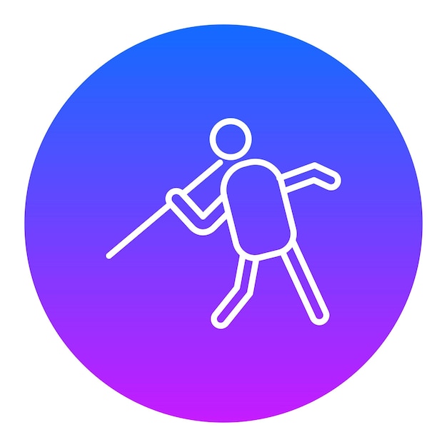 Icono de lanzamiento de jabalina
