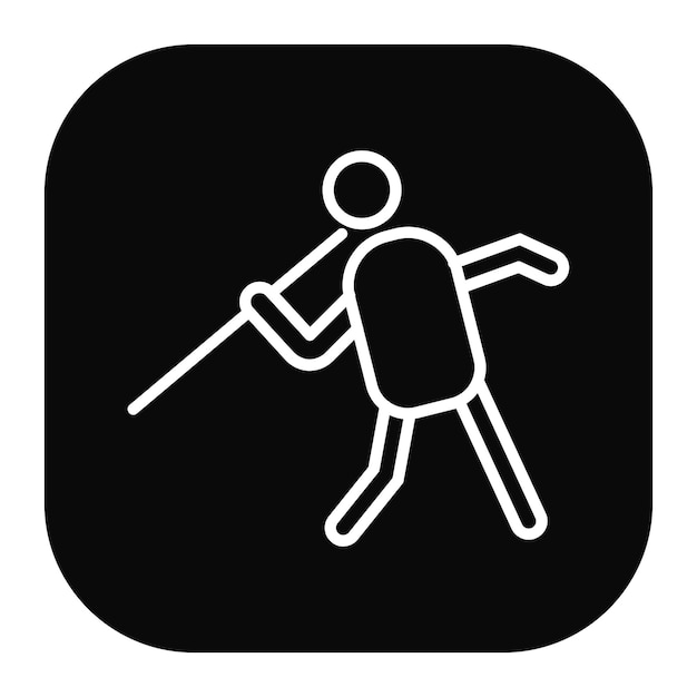 Icono de lanzamiento de jabalina