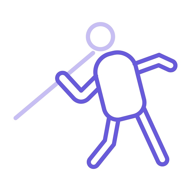 Icono de lanzamiento de jabalina