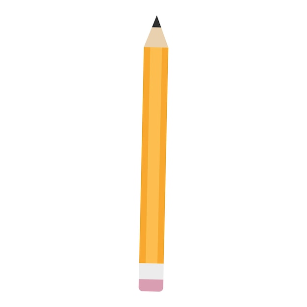 Vector icono de lápiz amarillo ilustración plana del icono de vector de lápiz amarillo para diseño web