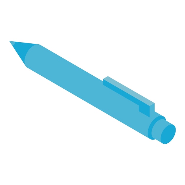 Icono de lápiz azul Isométrico del icono de vector de lápiz azul para diseño web aislado sobre fondo blanco