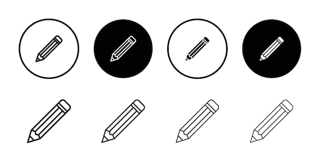 El icono del lápiz establece el signo del contorno