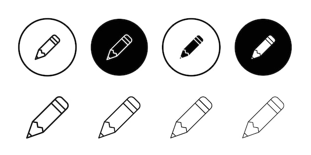 El icono del lápiz establece el signo del contorno
