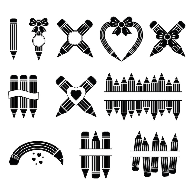 Icono de lápiz en el estilo plano de moda icono de lápicero vectorial ilustración vectorial plantilla
