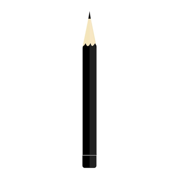 Icono de lápiz en estilo plano Oficina suministra ilustración vectorial en fondo aislado Signo de escritura