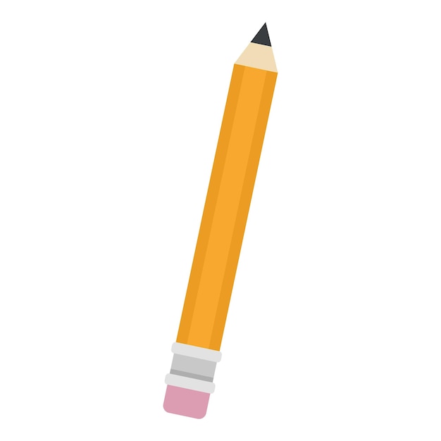 Icono de lápiz Ilustración plana del icono de vector de lápiz para diseño web