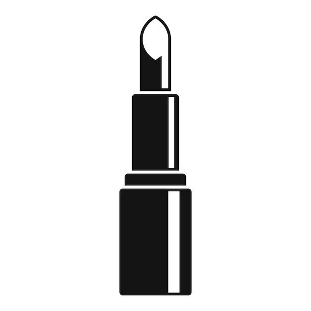 Icono de lápiz labial cosmético. Ilustración simple del icono de vector de lápiz labial cosmético para diseño web aislado sobre fondo blanco