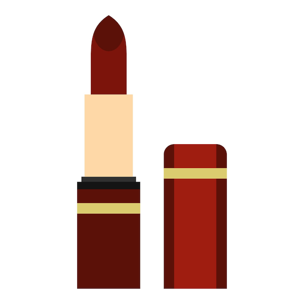 Icono de lápiz labial Ilustración plana del ícono vectorial de lápicabros para la web