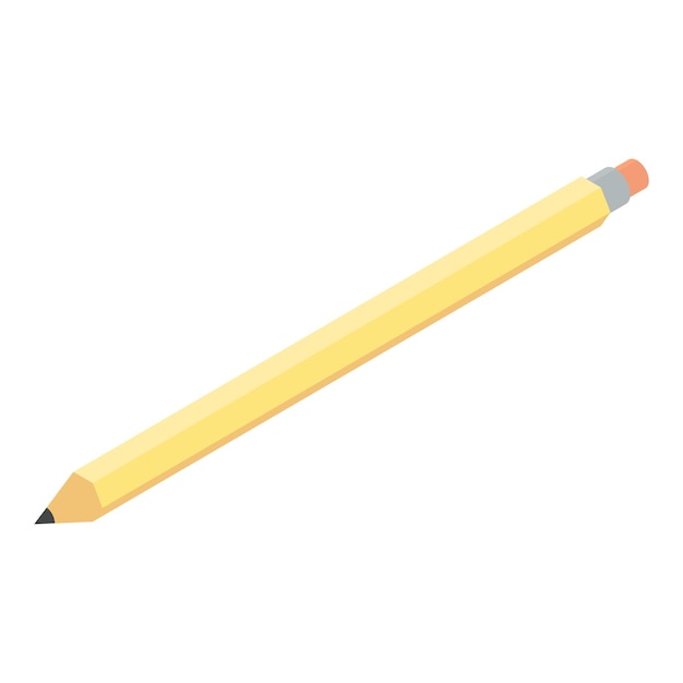Icono de lápiz de oficina Isométrico del icono de vector de lápiz de oficina para diseño web aislado sobre fondo blanco