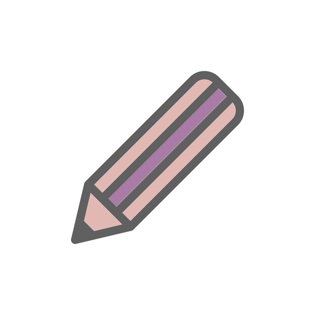 Icono de lápiz plantilla vectorial Ilustración de diseño de moda
