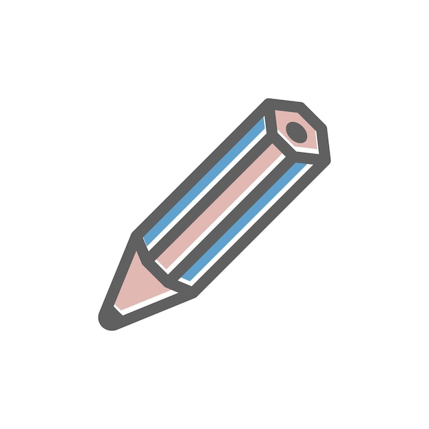 Icono de lápiz plantilla vectorial Ilustración de diseño de moda