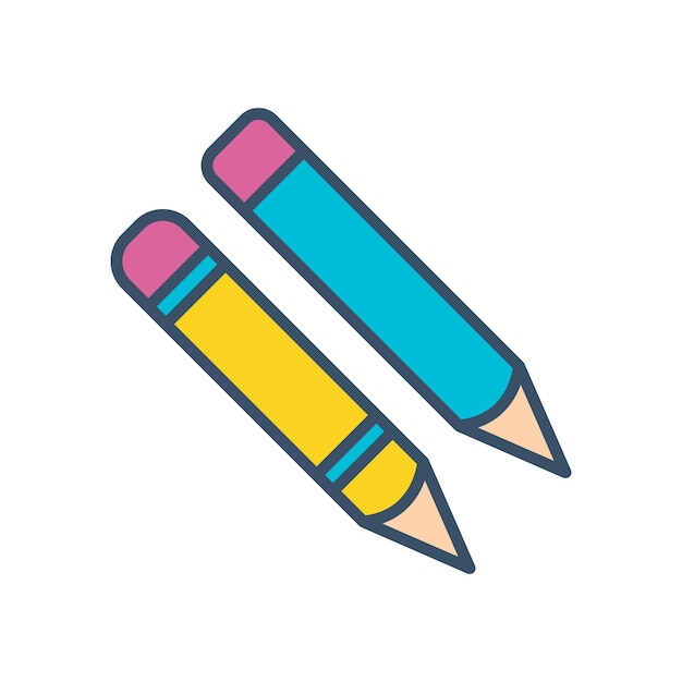 icono de lápiz plantilla vectorial logotipo colección de moda diseño plano