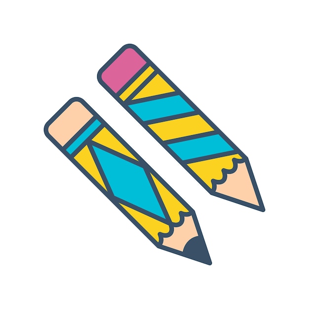 icono de lápiz plantilla vectorial logotipo colección de moda diseño plano