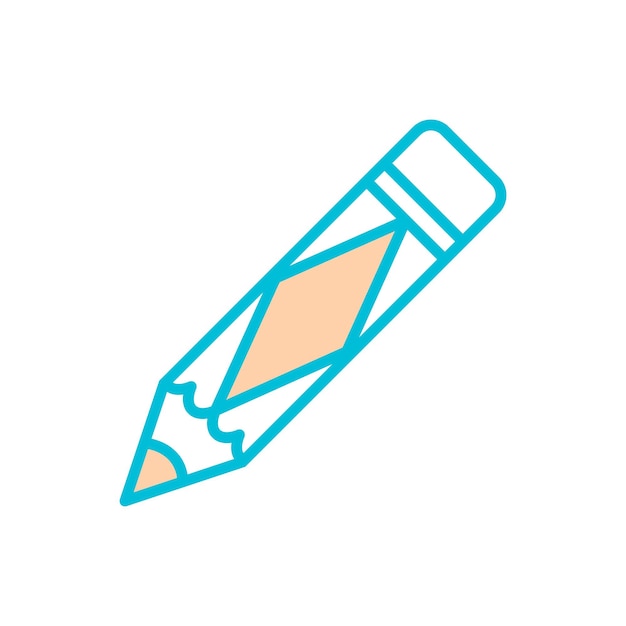 icono de lápiz plantilla vectorial logotipo colección de moda diseño plano
