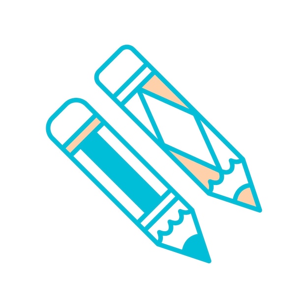 icono de lápiz plantilla vectorial logotipo colección de moda diseño plano