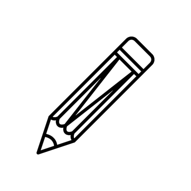 icono de lápiz plantilla vectorial logotipo colección de moda diseño plano
