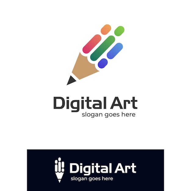 Icono de lápiz rápido creativo o elemento de diseño de logotipo para dibujar autor arte digital arte visual logotipo simple