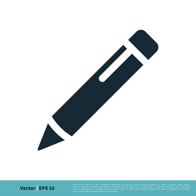 Icono de lápiz Vector Logo Plantilla Ilustración Diseño Vector EPS 10