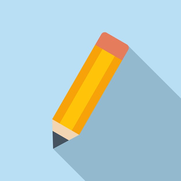 Icono de lápiz vector plano Interfaz de computadora Sonrisa pc