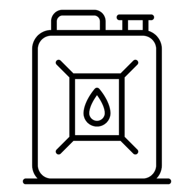 Icono de lata de aceite Contorno Icono de vector de lata de aceite para diseño web aislado sobre fondo blanco
