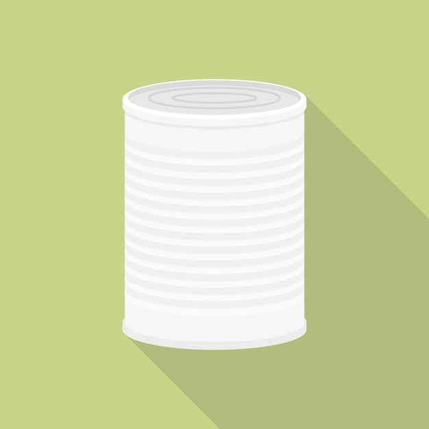 Icono de lata de acero Ilustración plana del icono de vector de lata de acero para diseño web