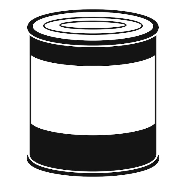 Icono de lata de comida Ilustración simple de lata de alimentos Icono vectorial para diseño web aislado en fondo blanco