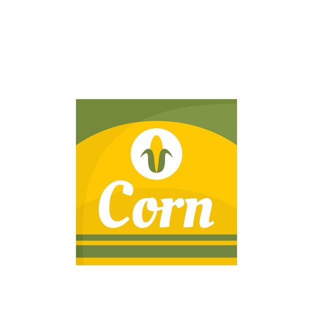Icono de lata de maíz Ilustración plana del icono de vector de lata de maíz para web aislado en blanco