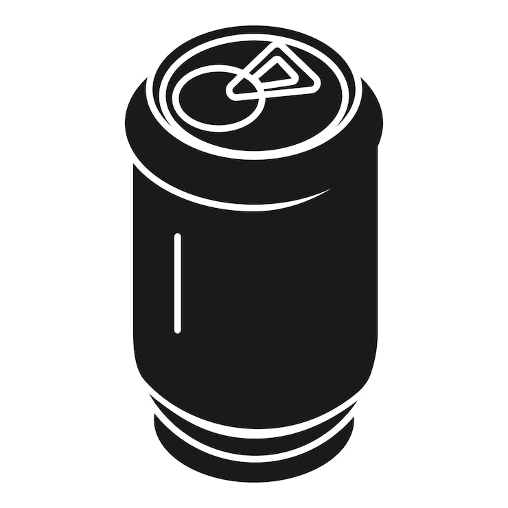 Vector icono de lata de refresco de aluminio ilustración simple del icono de vector de lata de refresco de aluminio para diseño web aislado sobre fondo blanco