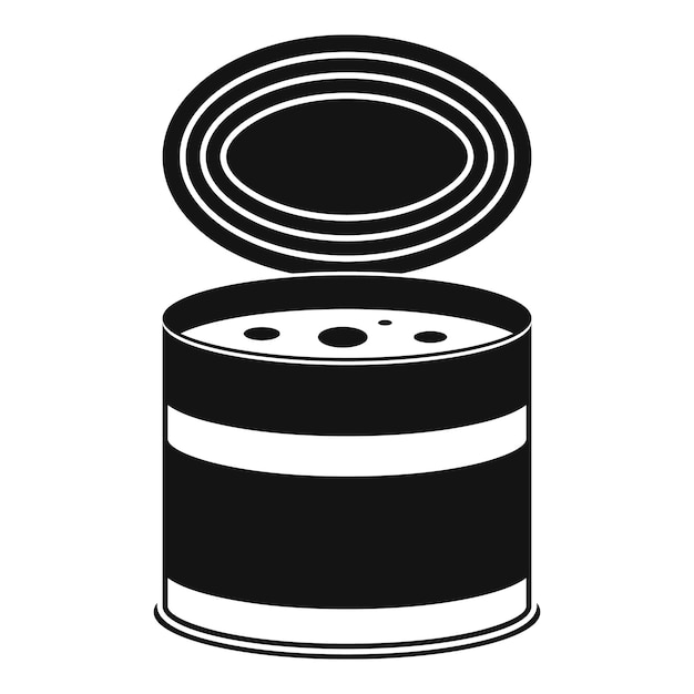 Vector icono de lata de tomate ilustración simple de icono vectorial de lata de tomate para diseño web aislado en fondo blanco