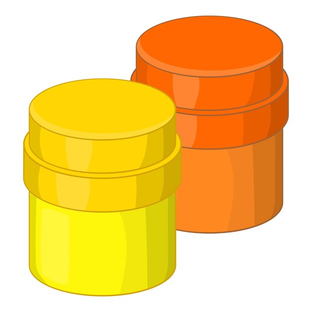 Icono de latas de pintura Ilustración de dibujos animados de lata de pintura Icono vectorial para diseño web