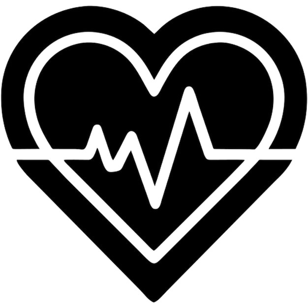 El icono de los latidos del corazón retro