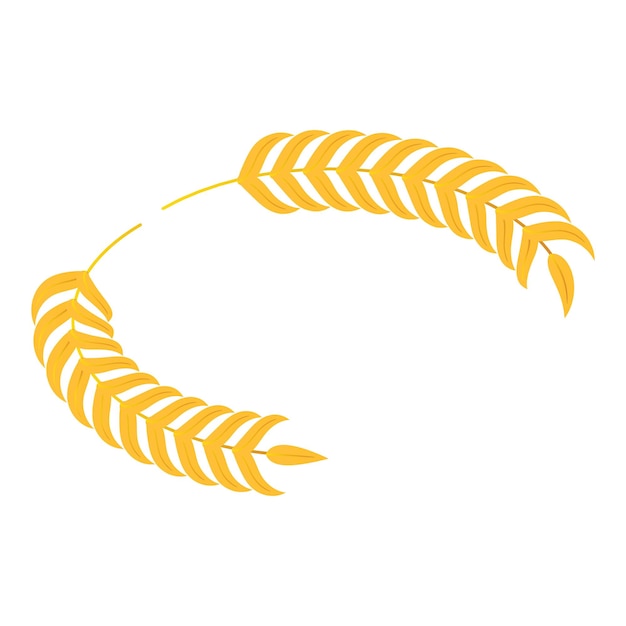 Icono de laurel de oro Isométrico de icono de vector de laurel de oro para diseño web aislado sobre fondo blanco
