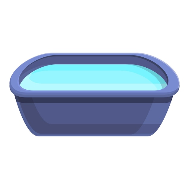 Icono de lavabo de baño de pies. Caricatura de icono de vector de lavabo de baño de pies para diseño web aislado sobre fondo blanco