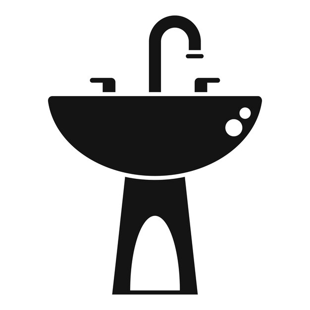 Icono de lavabo grifo vector simple Tubería de agua Construcción de alcantarillado