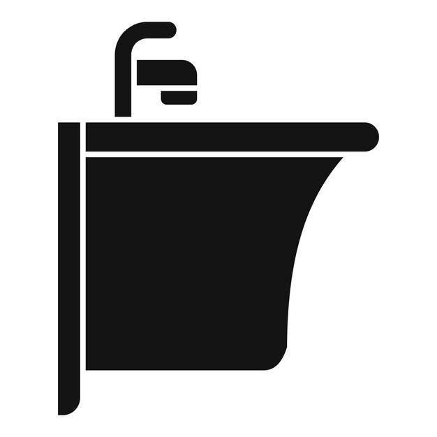 Icono de lavabo vector simple Wc wc puerta pública