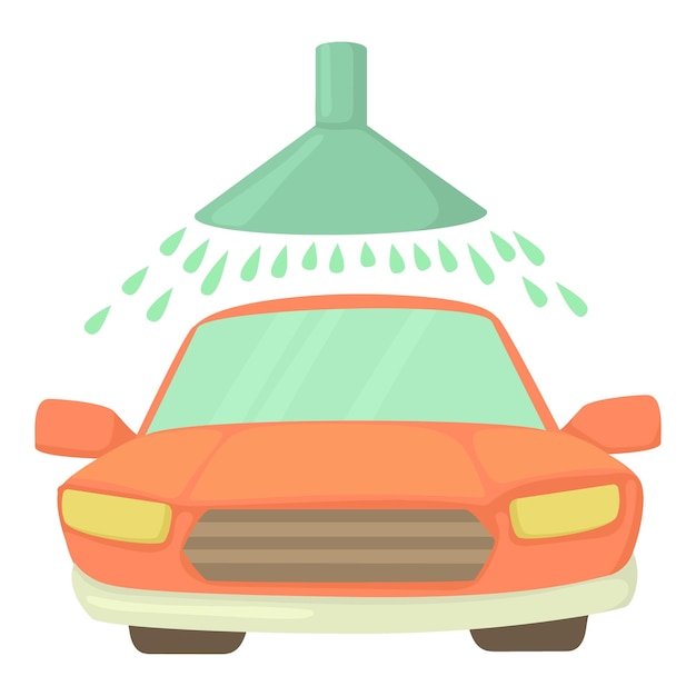 Icono de lavado de automóviles Ilustración de dibujos animados del icono vectorial del lavado de vehículos para la web