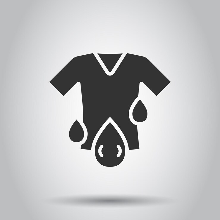 Vector icono de lavado de camisetas en estilo plano ilustración vectorial de ropa seca en fondo blanco aislado concepto de negocio de lavandería de camisas