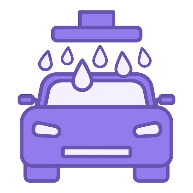 Icono de lavado de coches de colores