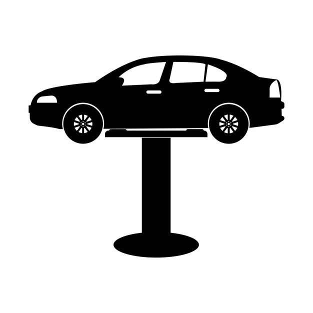 El icono del lavado hidráulico de automóviles