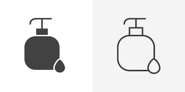 El icono de lavado de manos es plano y el diseño del conjunto es simple