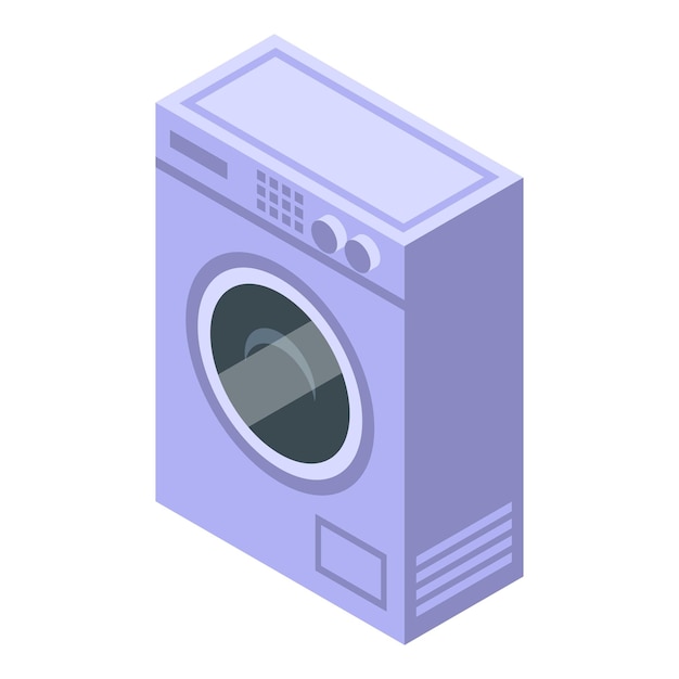 Icono de lavadora Isométrica de icono de vector de lavadora para diseño web aislado sobre fondo blanco