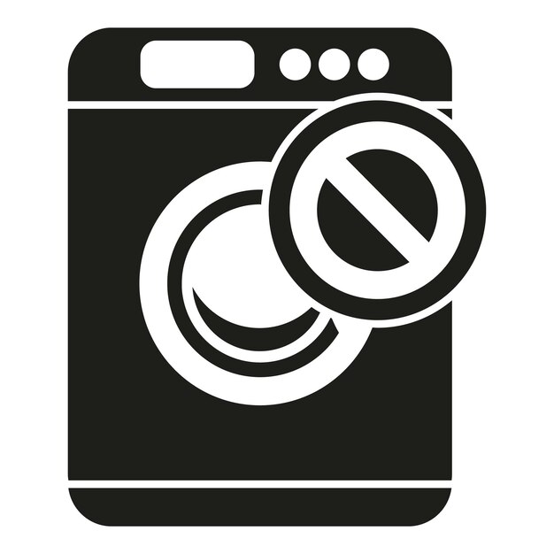 Icono de lavadora rota vector simple fontanero de tuberías de agua mecánico trabajador